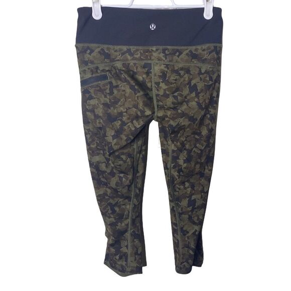 Lululemon Top Speed Crop 4 Mystic Jungle Fatigue Y - Picture 4 of 9